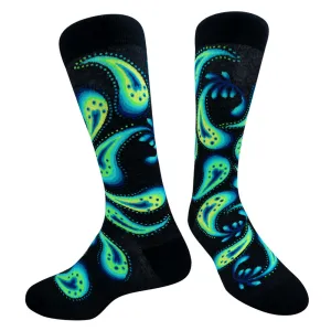 Chaossocks - Paisley - Kiwi Black