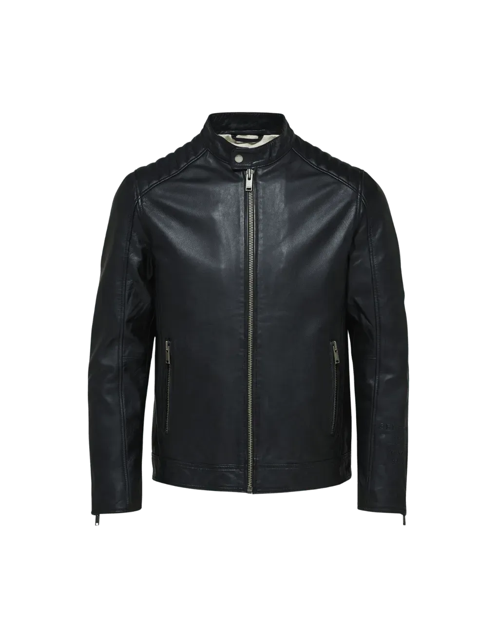 Chaqueta de Piel Iconic Racer Black