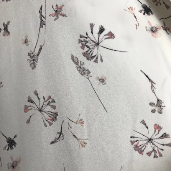 Chelsea28 Floral print topper ivory open front XS