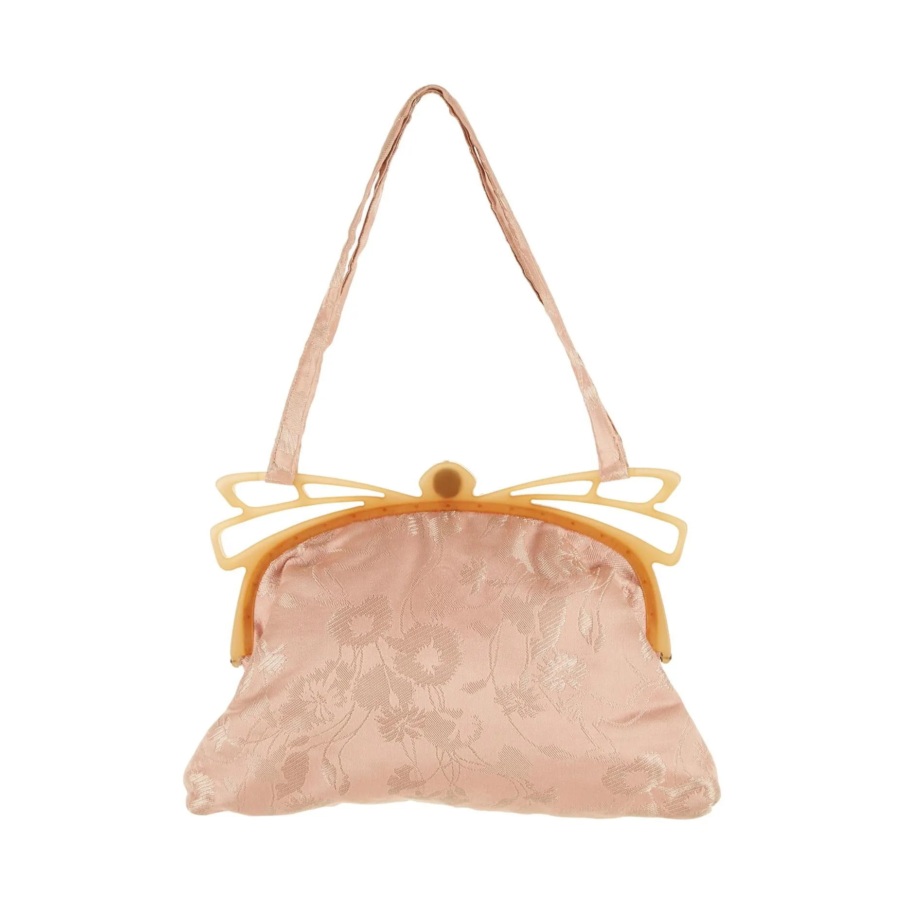 Chloe Baby Pink Embroidered Butterfly Shoulder Bag