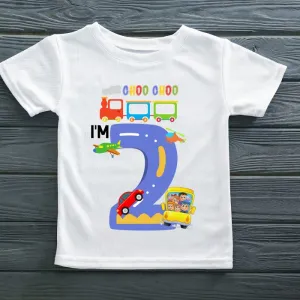 Choo Choo !! I am Two Second Birthday T-Shirt for Kids