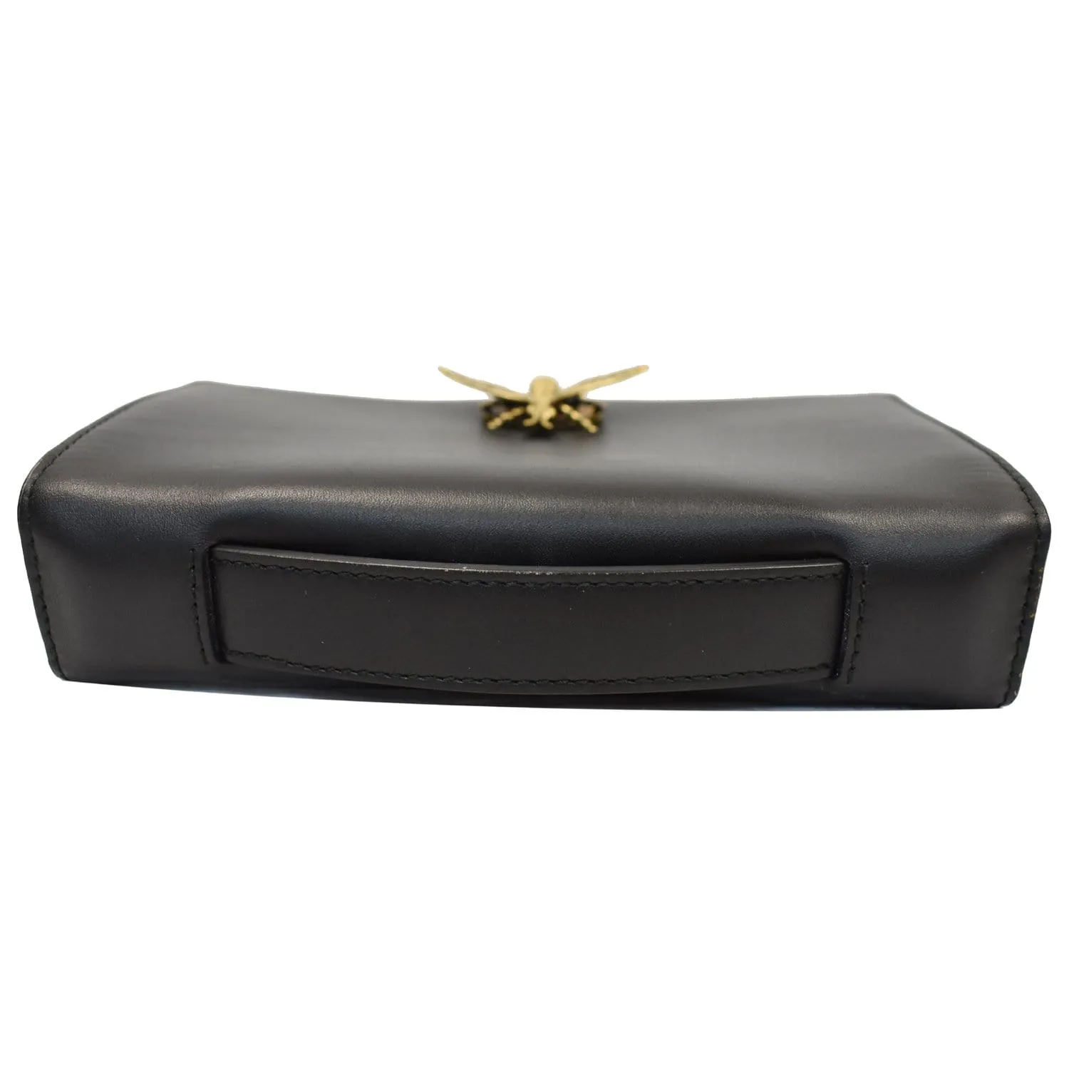CHRISTIAN DIOR Bee Leather Pouch Clutch Bag Black - 20% OFF