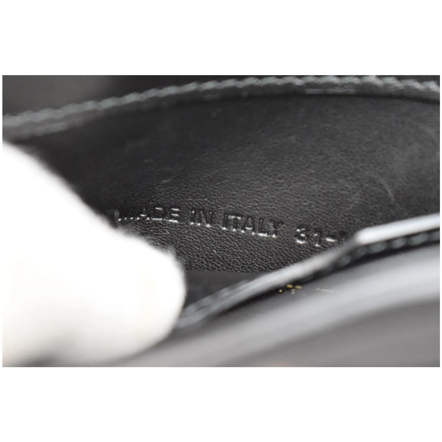 CHRISTIAN DIOR Bee Leather Pouch Clutch Bag Black - 20% OFF