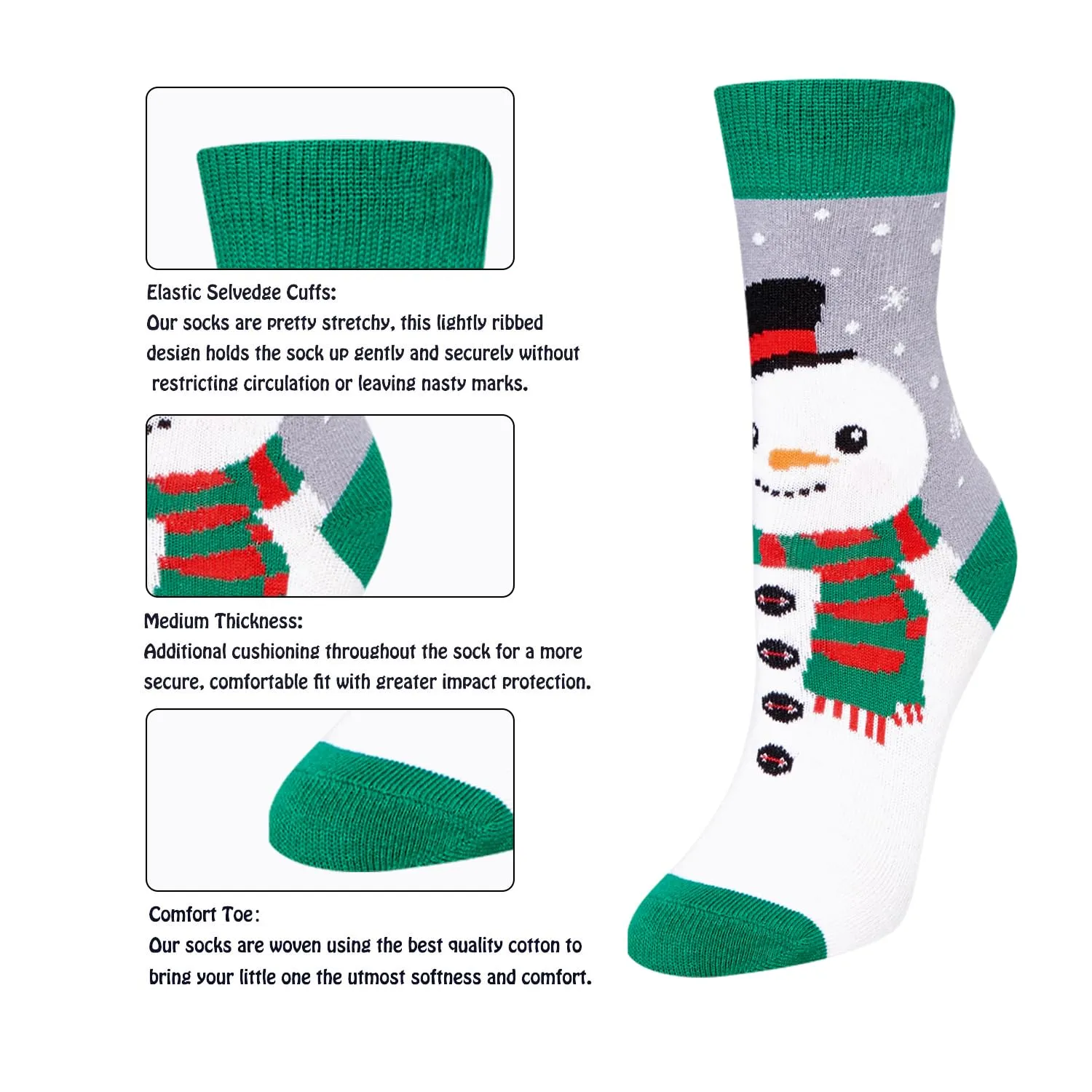 Christmas Gifts Stocking Socks for 4-6 years Old Kids - Secret Santa Socks Xmas Stocking Stuffers for Girls Boys