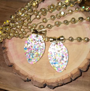 Christmas Light Bulb Earrings - Bright Dots