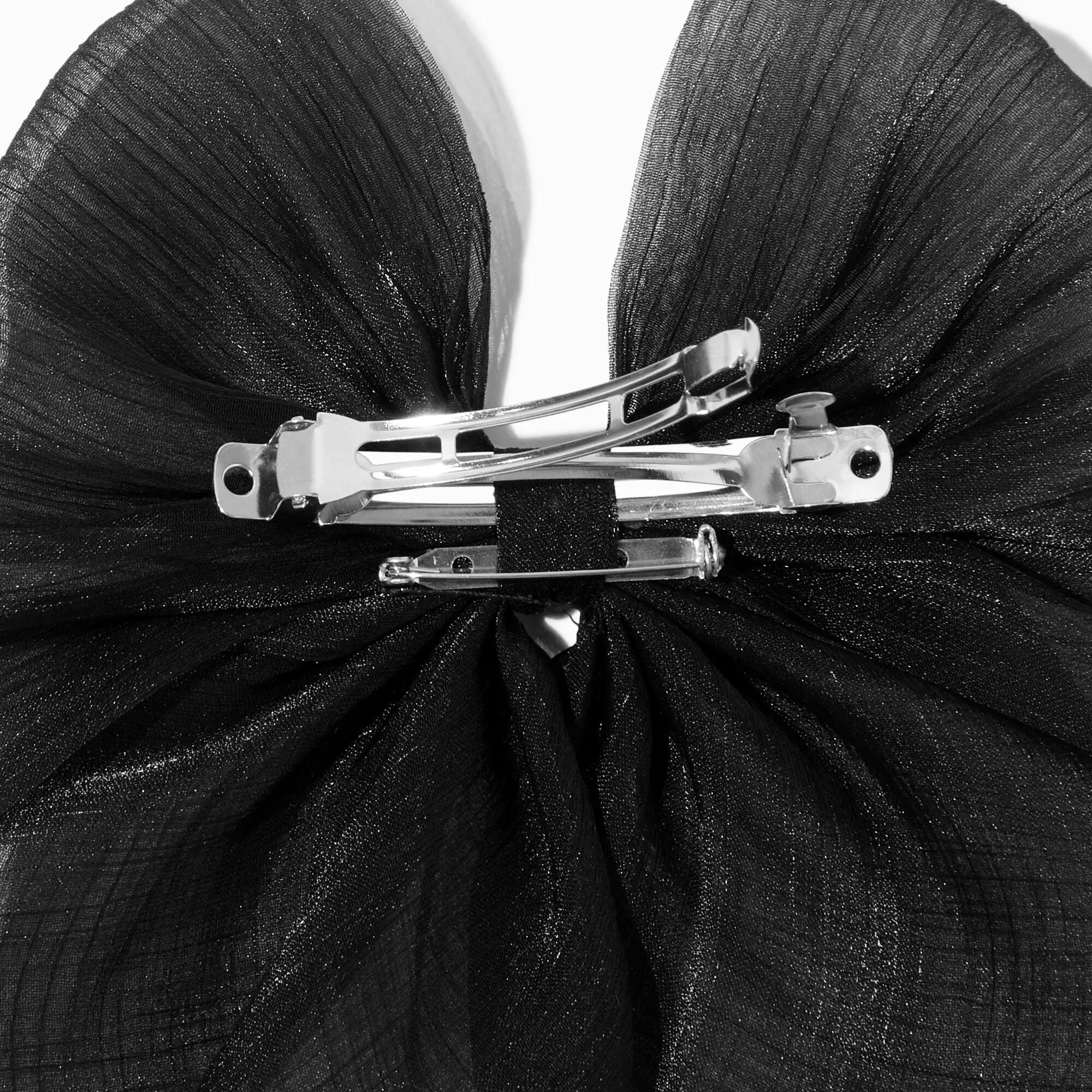 Claire's  Sheer Bow Hair Clip | Black
