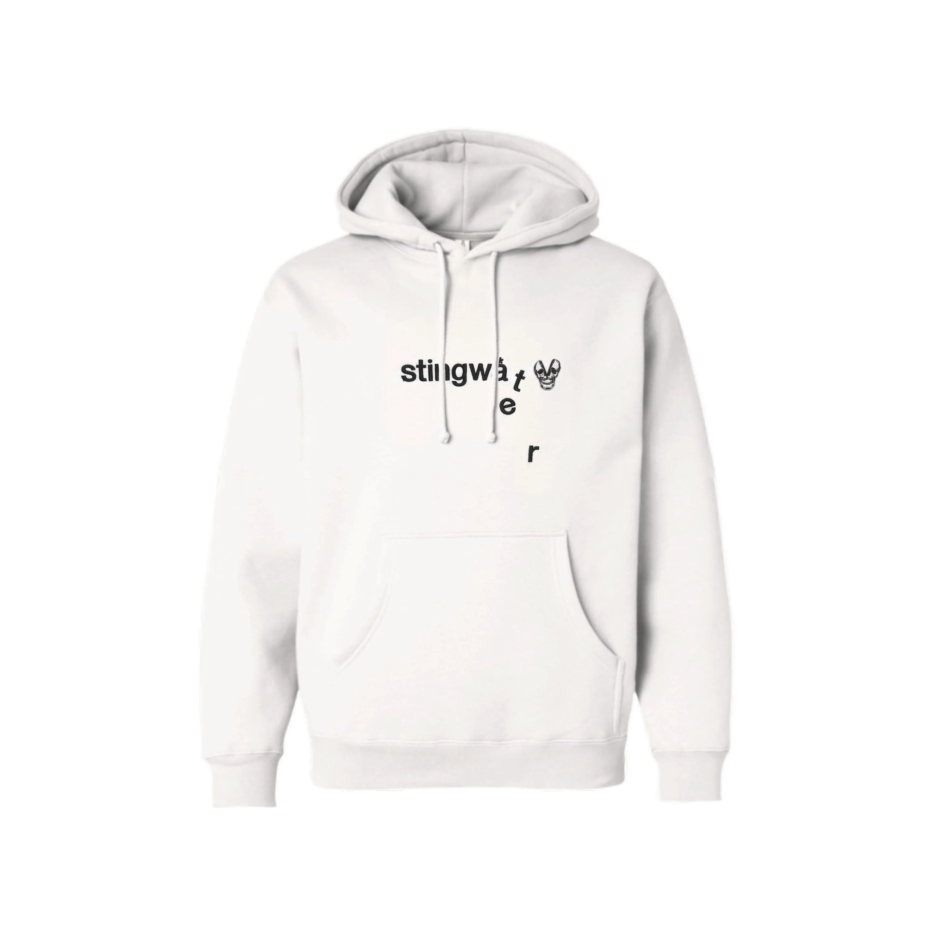 Classic melting logo and skull patch Hoodie White