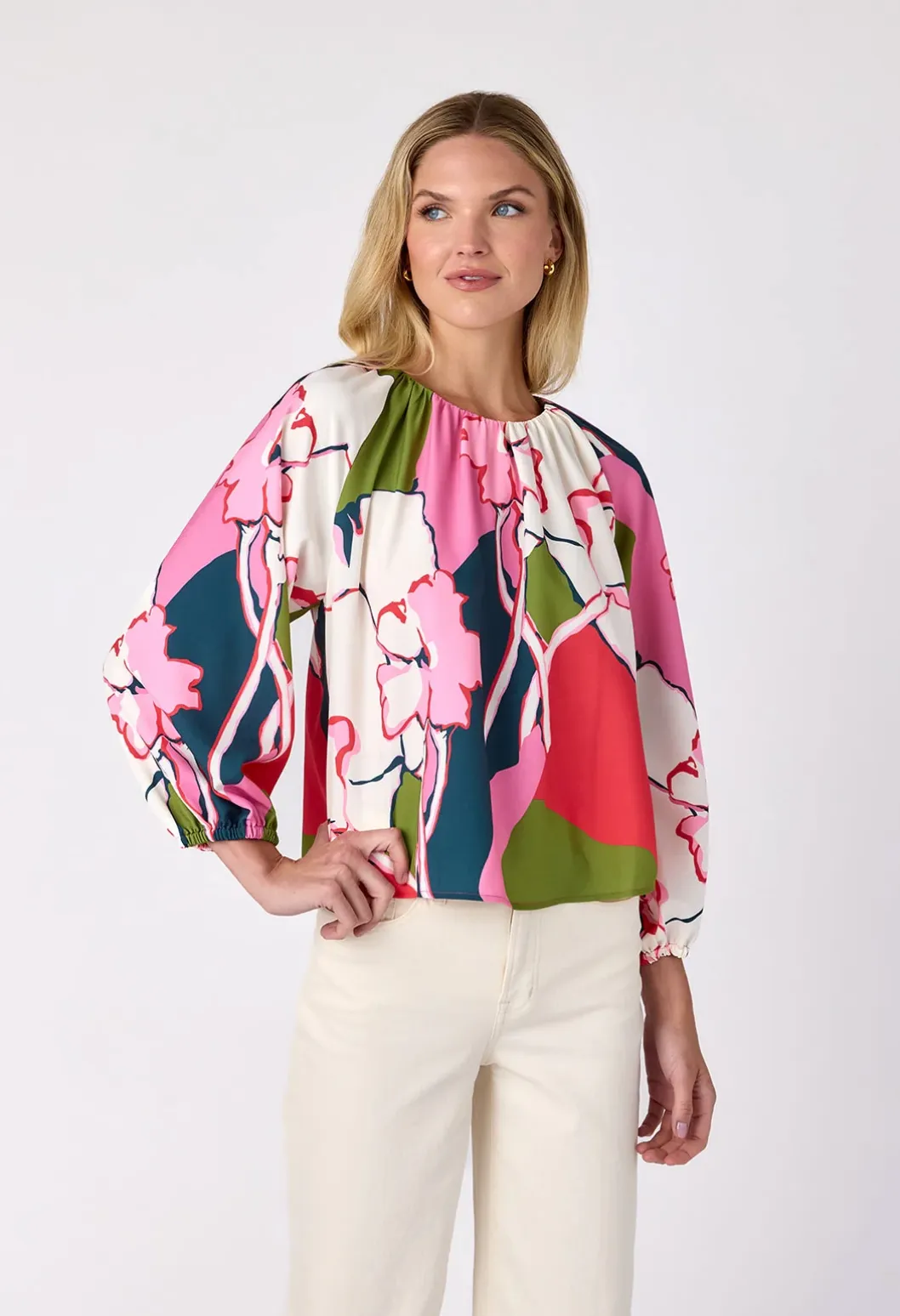 Claudia Blouse Artistic Garden