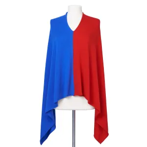 Color Block Poncho