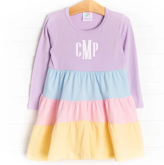 Color Me Cute Long Sleeve Dress, Purple