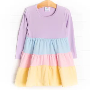 Color Me Cute Long Sleeve Dress, Purple