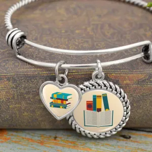 Colorful Books Charm Bracelet