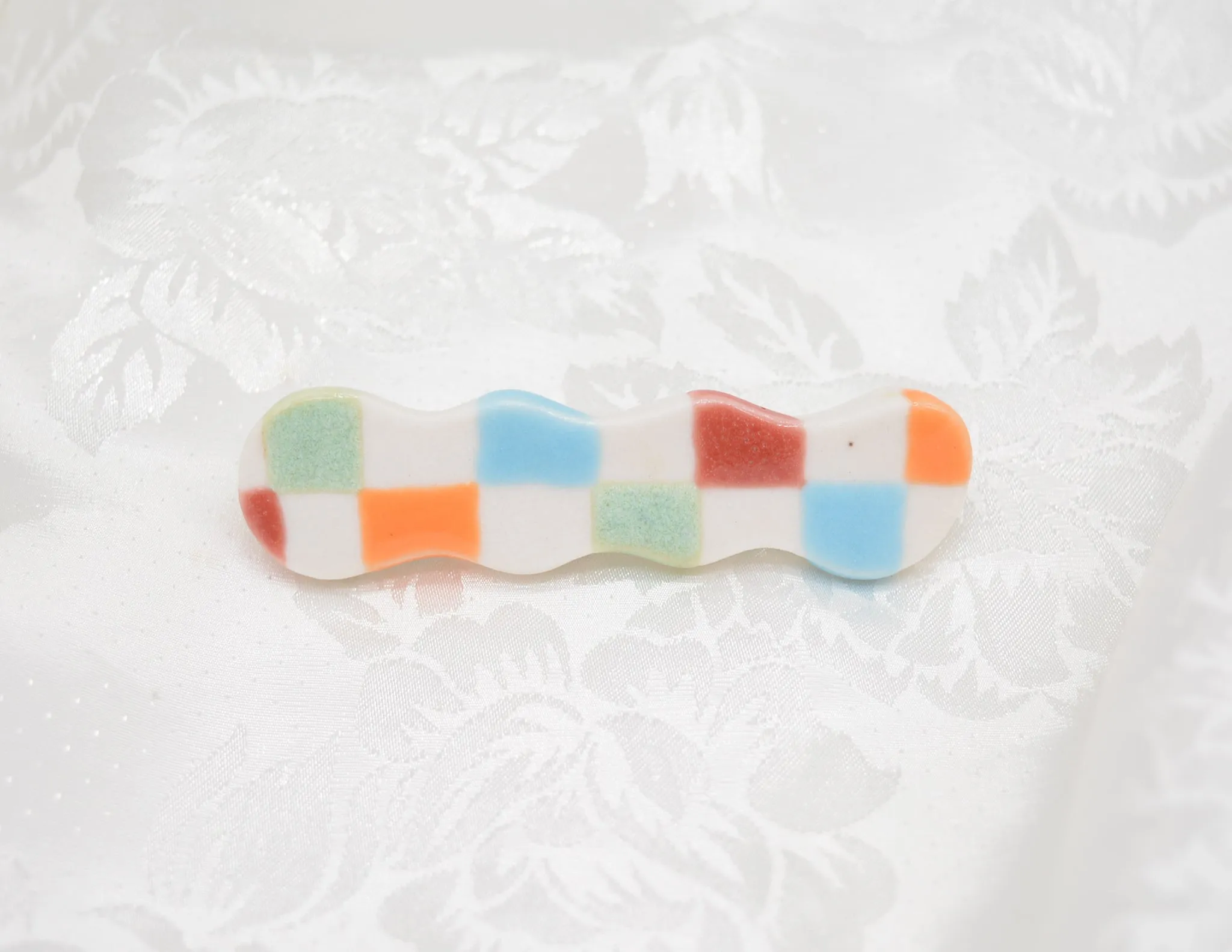 Colorful Checkerboard Barrette