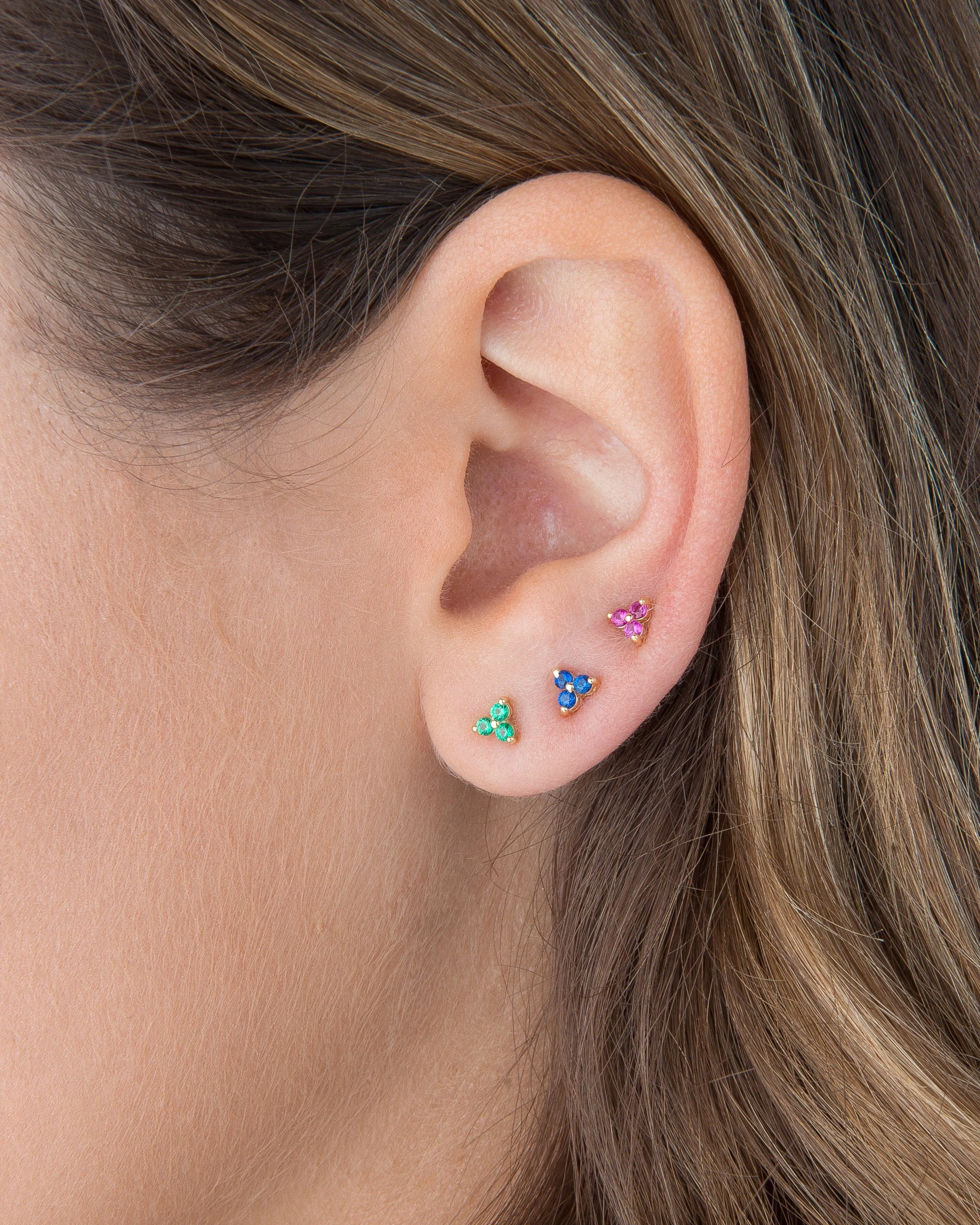 Colorful Cluster Stud Earring