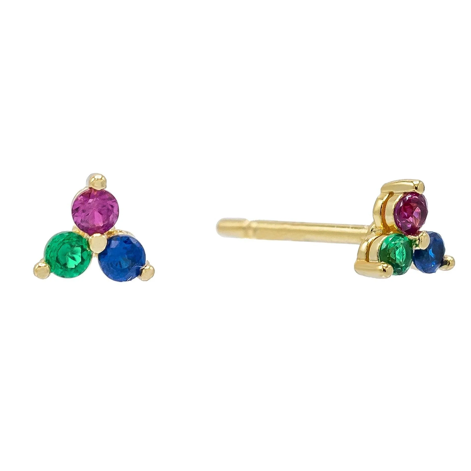 Colorful Cluster Stud Earring