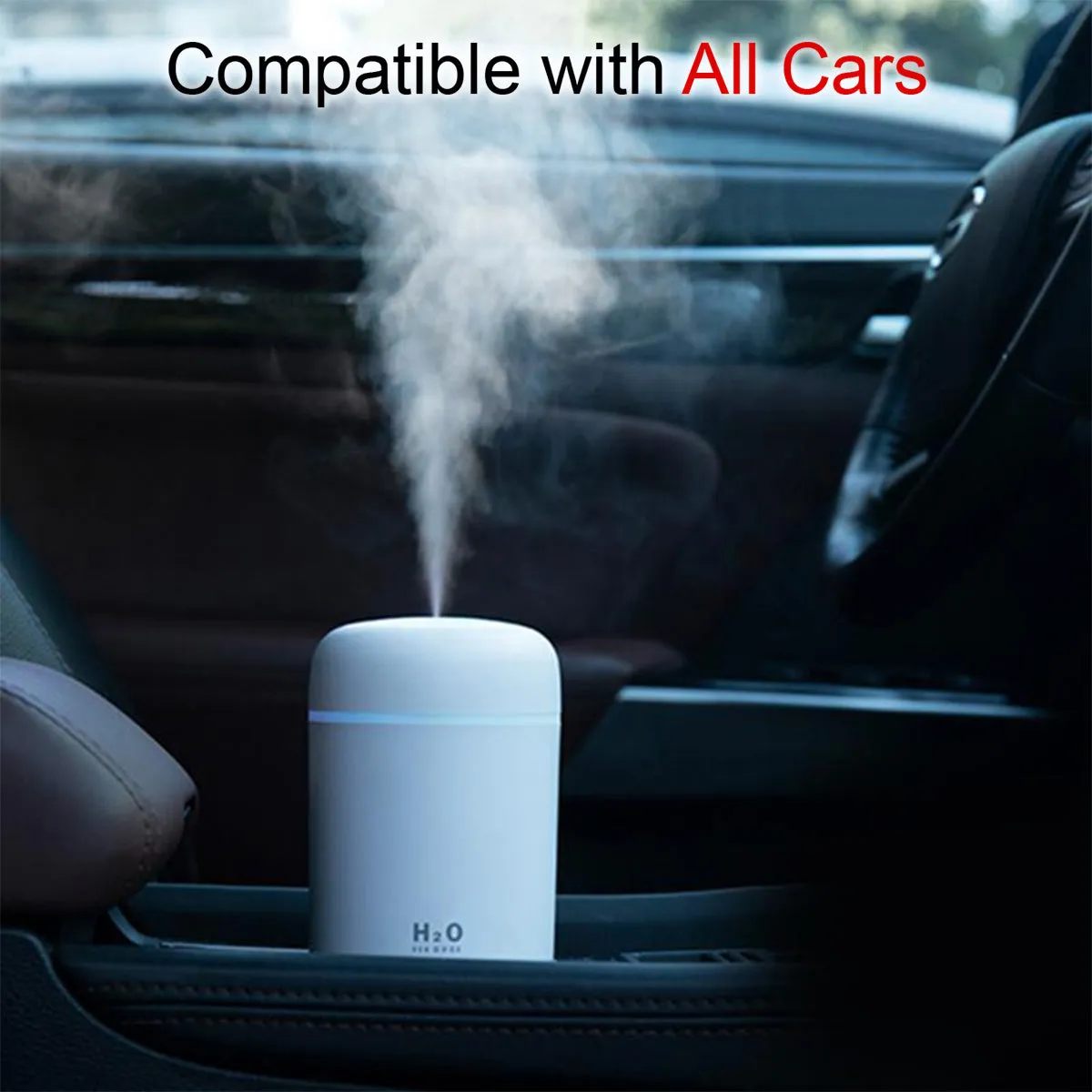 Colorful Cool Mini Cute Humidifier USB 300ml Portable with 7 Colors 2 Fog Mode Ultra Quiet Suitable, Custom Fit For Your Cars