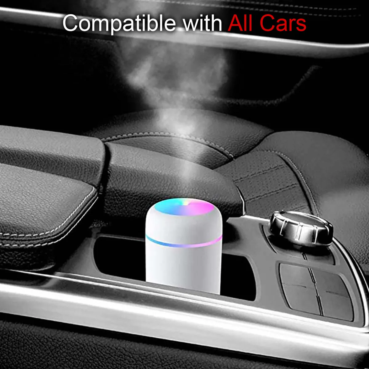 Colorful Cool Mini Cute Humidifier USB 300ml Portable with 7 Colors 2 Fog Mode Ultra Quiet Suitable, Custom Fit For Your Cars