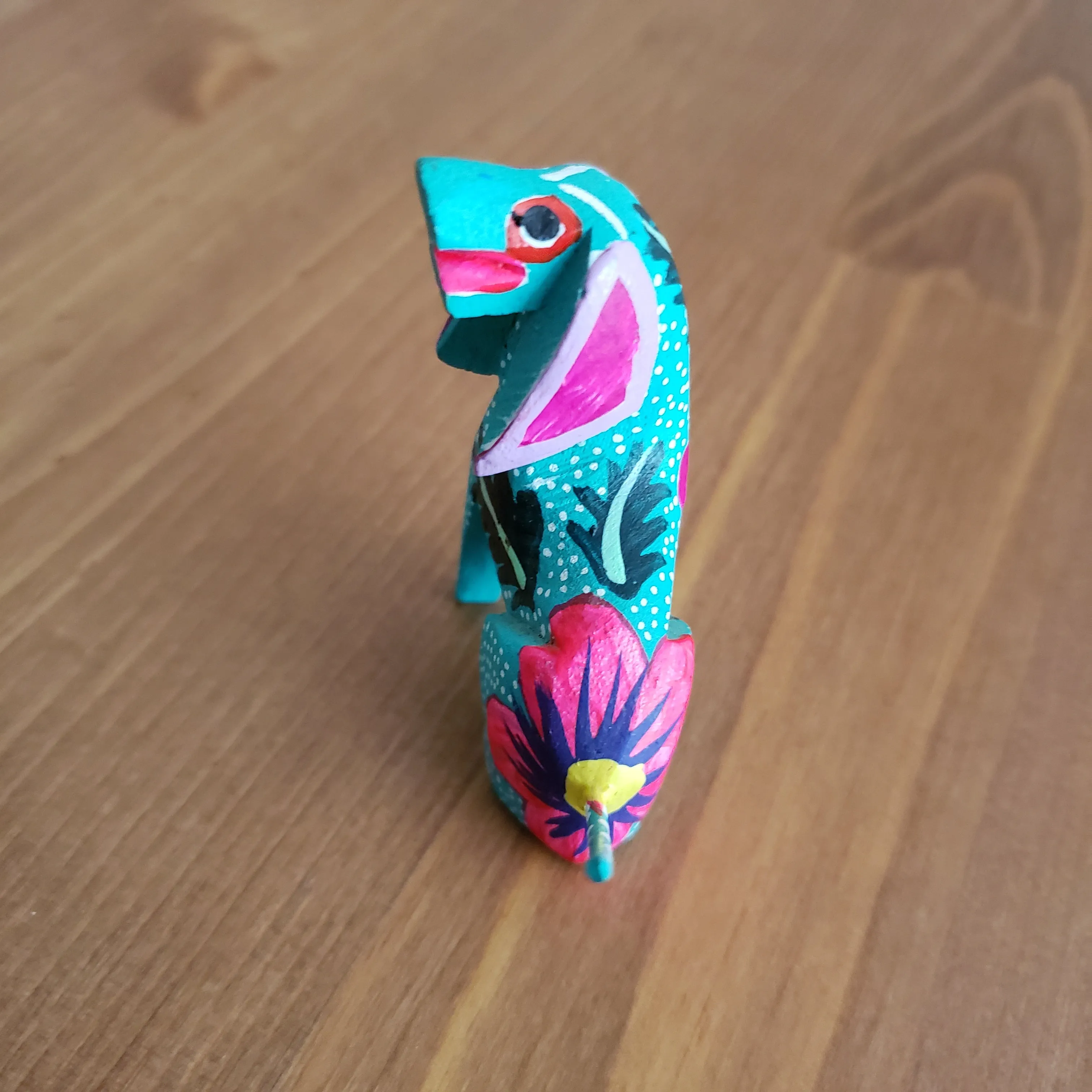 Colorful Dog Mini Alebrije Oaxacan Wood Carving Mexican Hand Painted