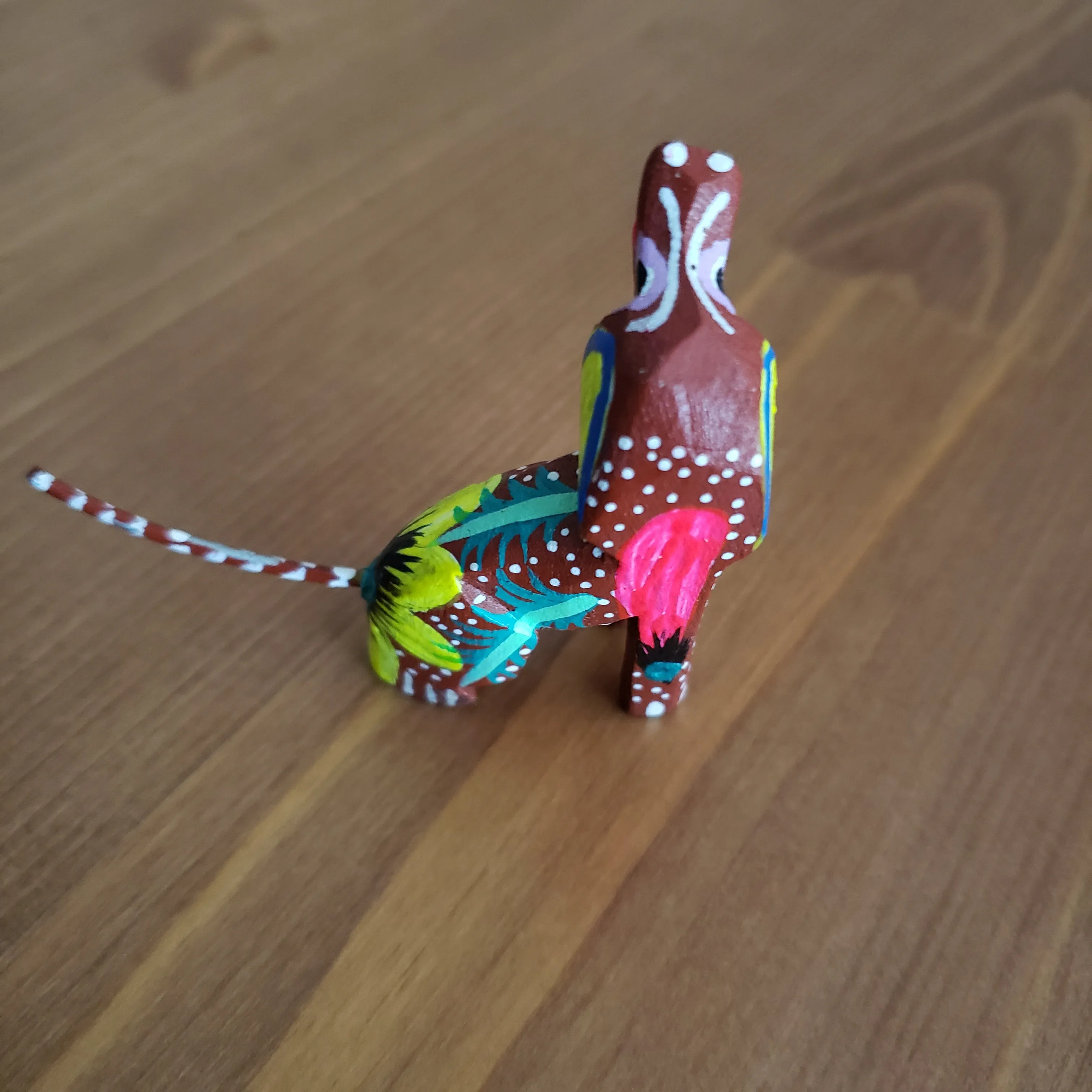 Colorful Dog Mini Alebrije Oaxacan Wood Carving Mexican Hand Painted