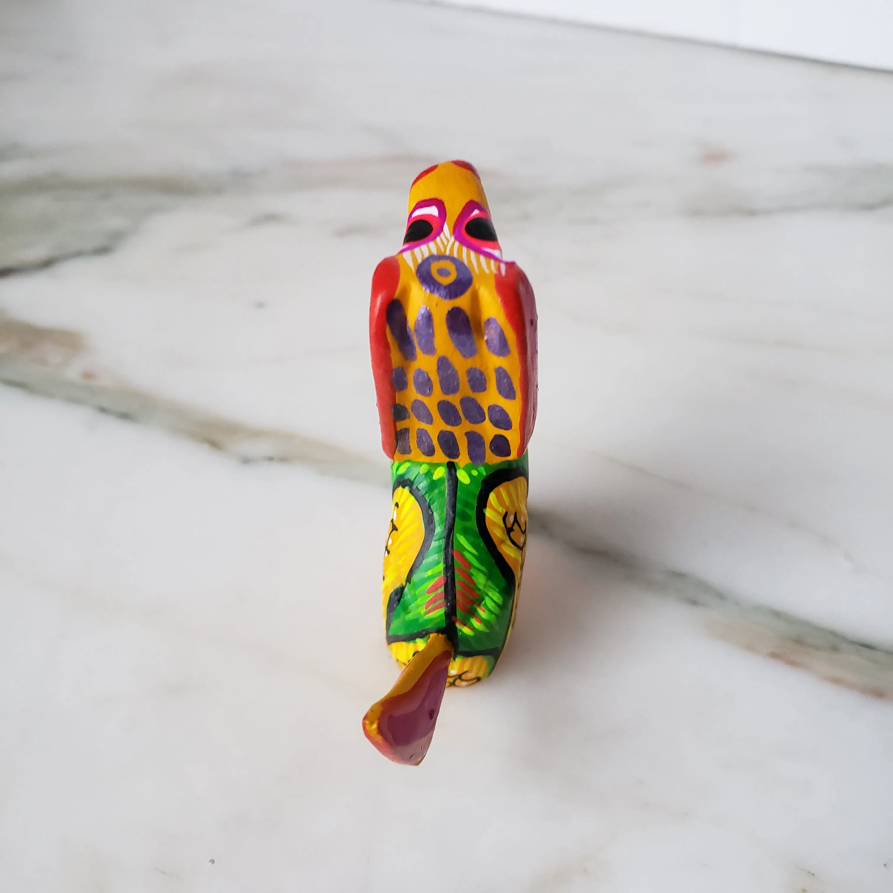 Colorful Dog Mini Alebrije Oaxacan Wood Carving Mexican Hand Painted