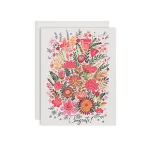 Colorful Flower Congrats Card