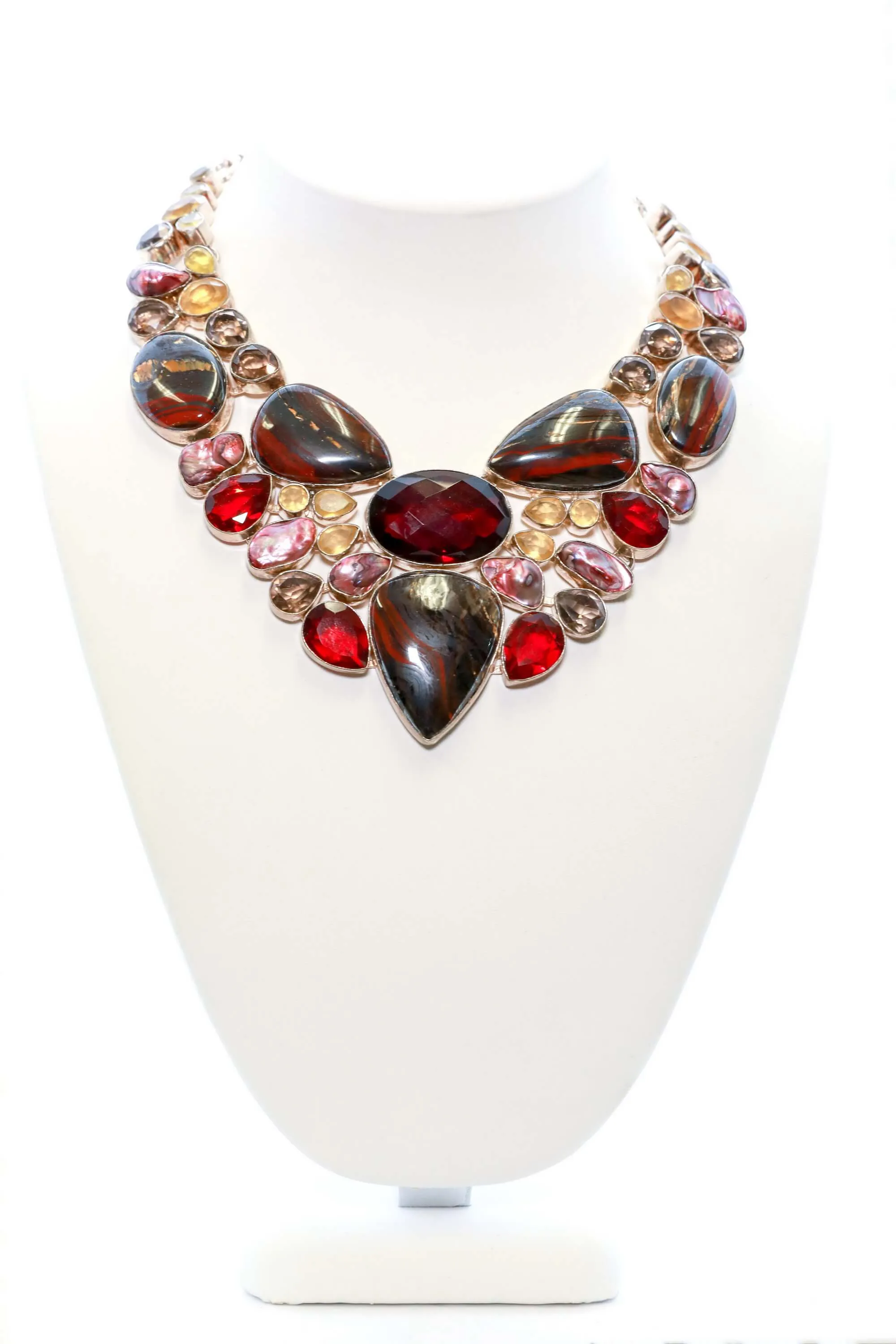 Colorful Gemstone Choker - Necklace