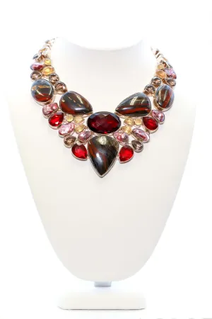 Colorful Gemstone Choker - Necklace