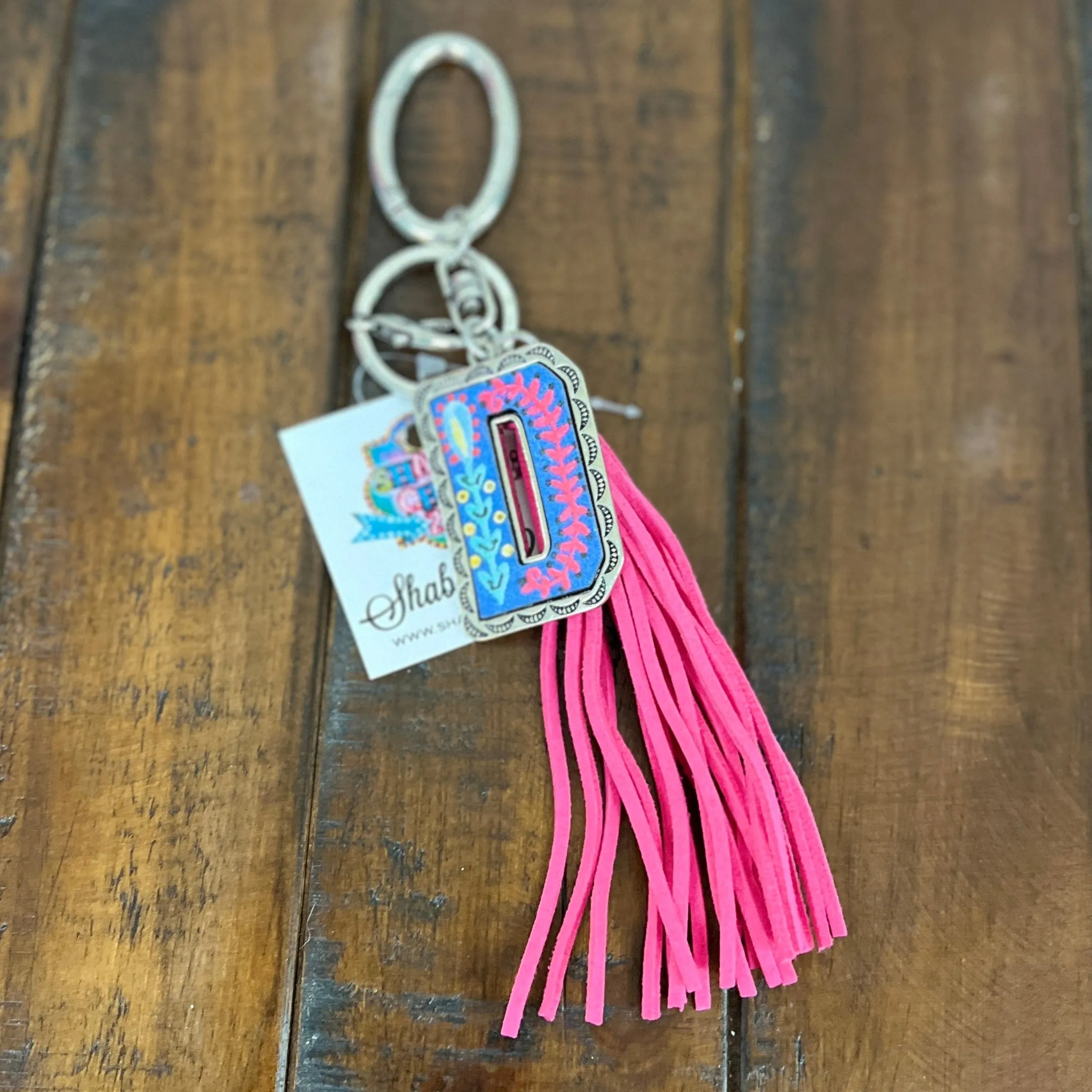 Colorful Initial Key Ring