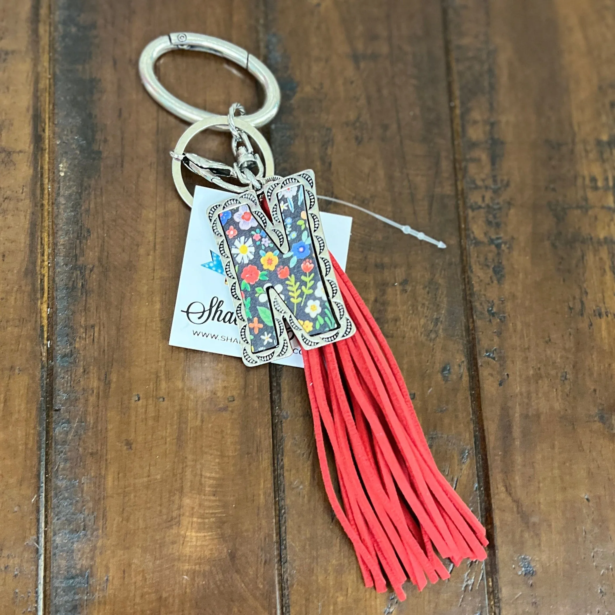 Colorful Initial Key Ring