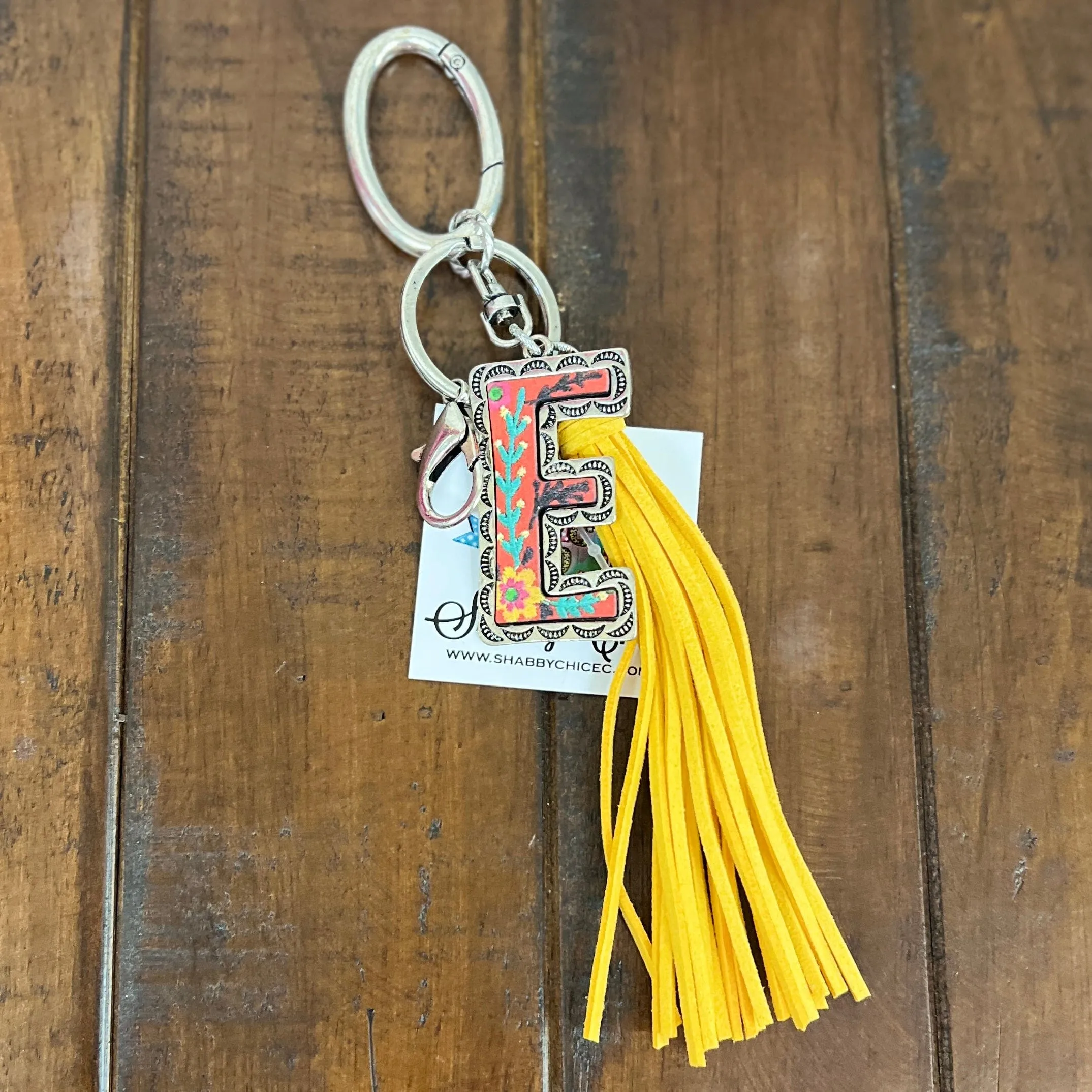 Colorful Initial Key Ring