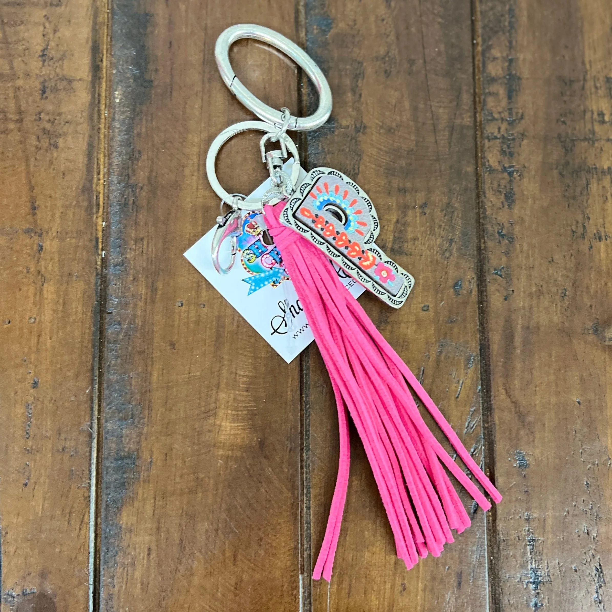Colorful Initial Key Ring