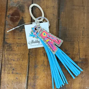 Colorful Initial Key Ring
