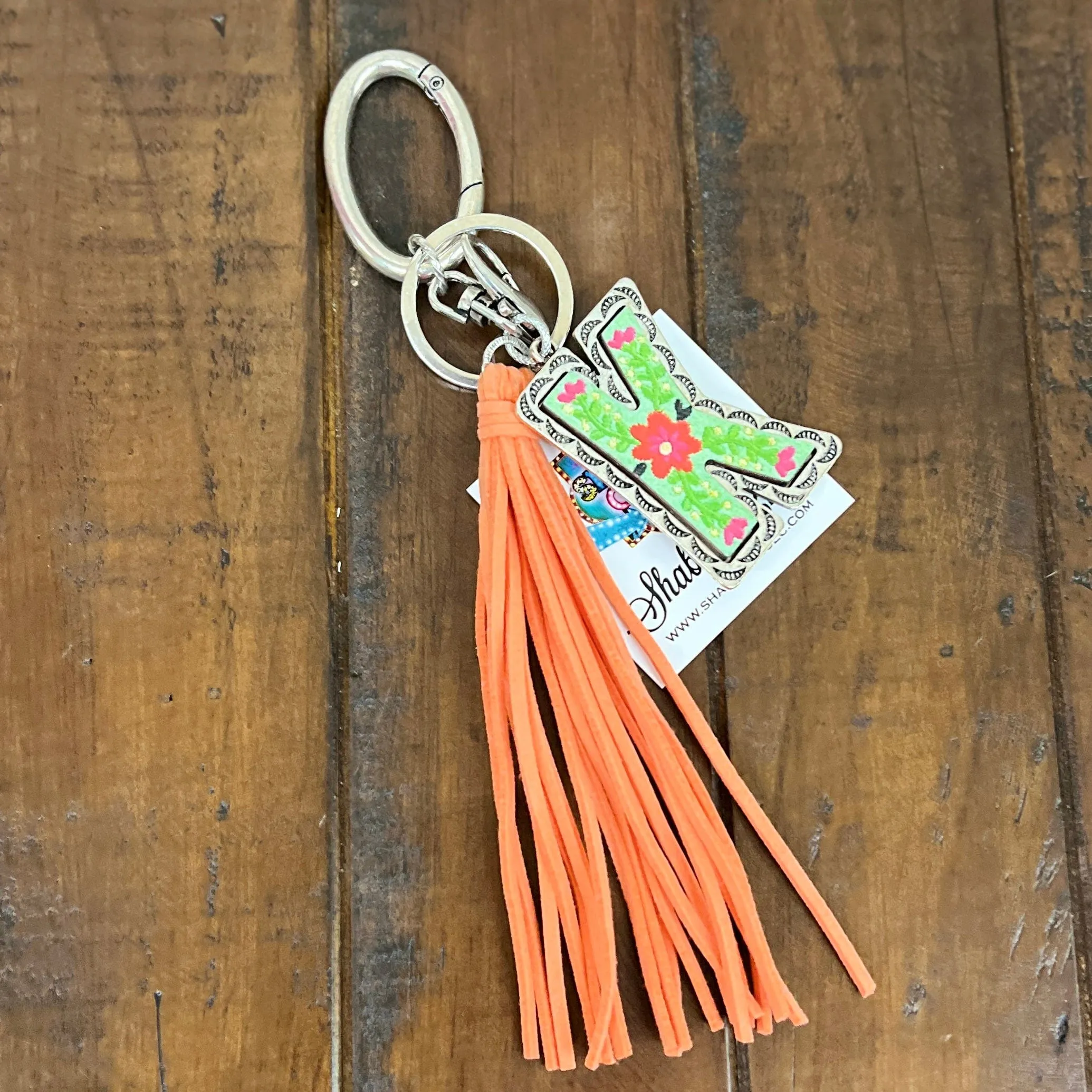 Colorful Initial Key Ring