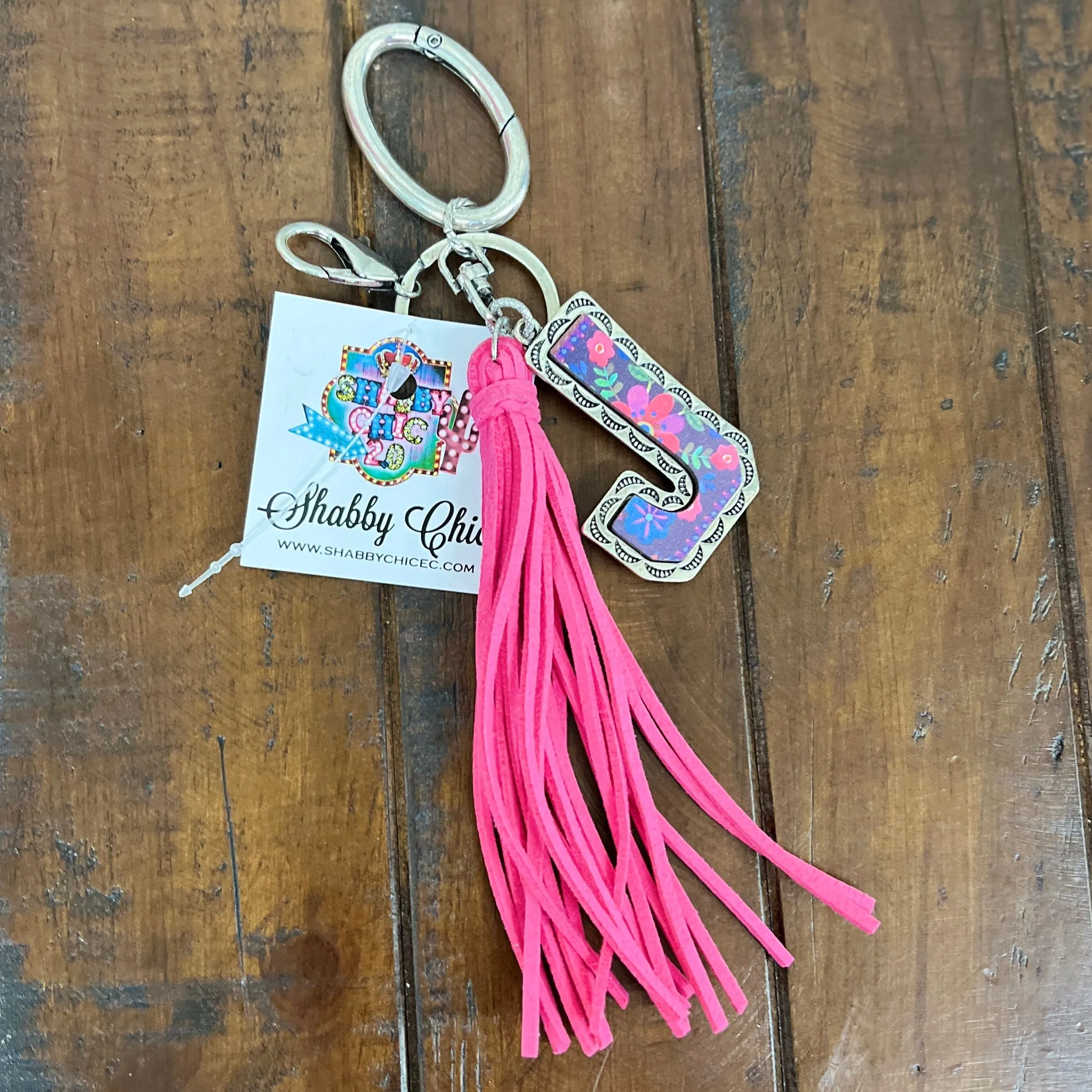 Colorful Initial Key Ring