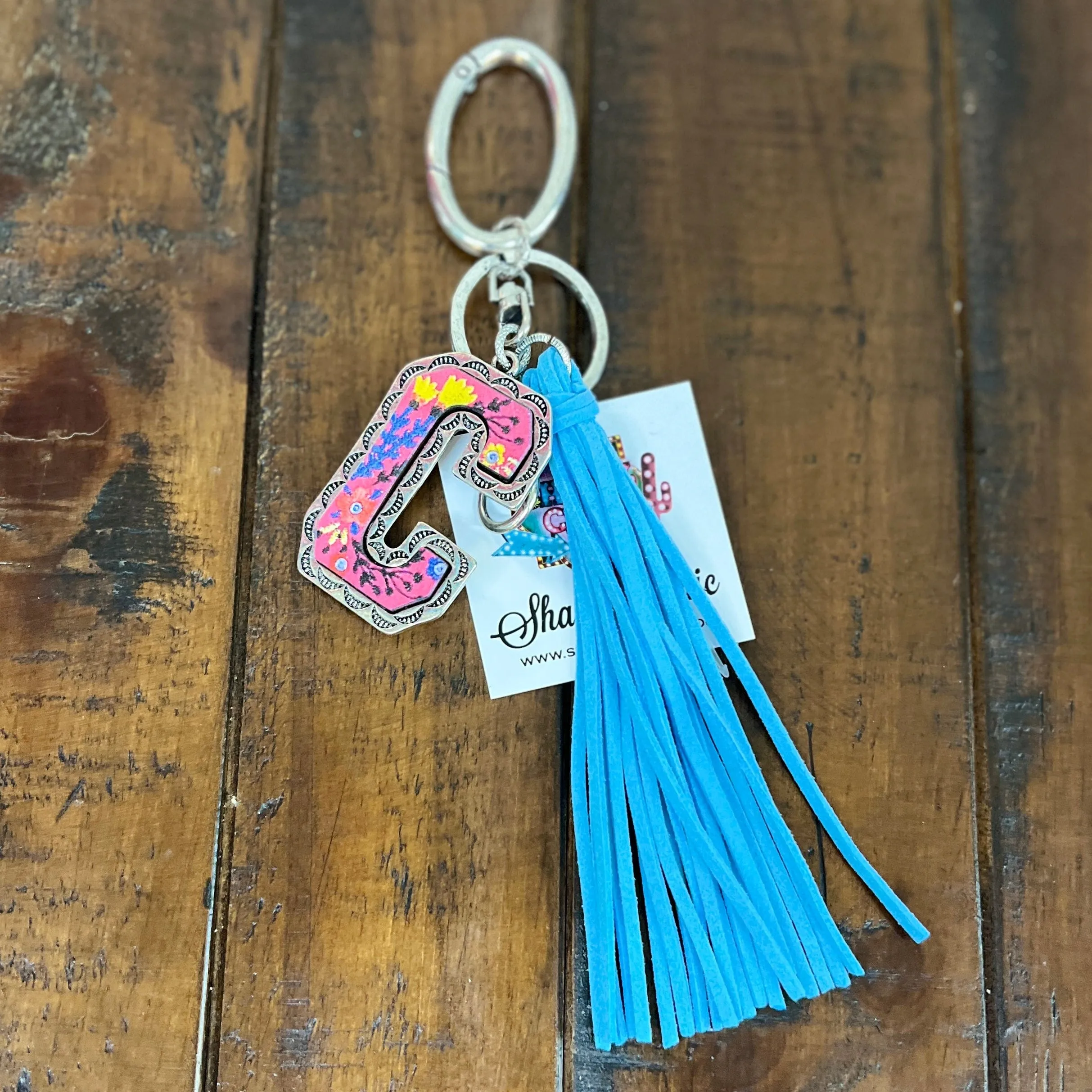 Colorful Initial Key Ring
