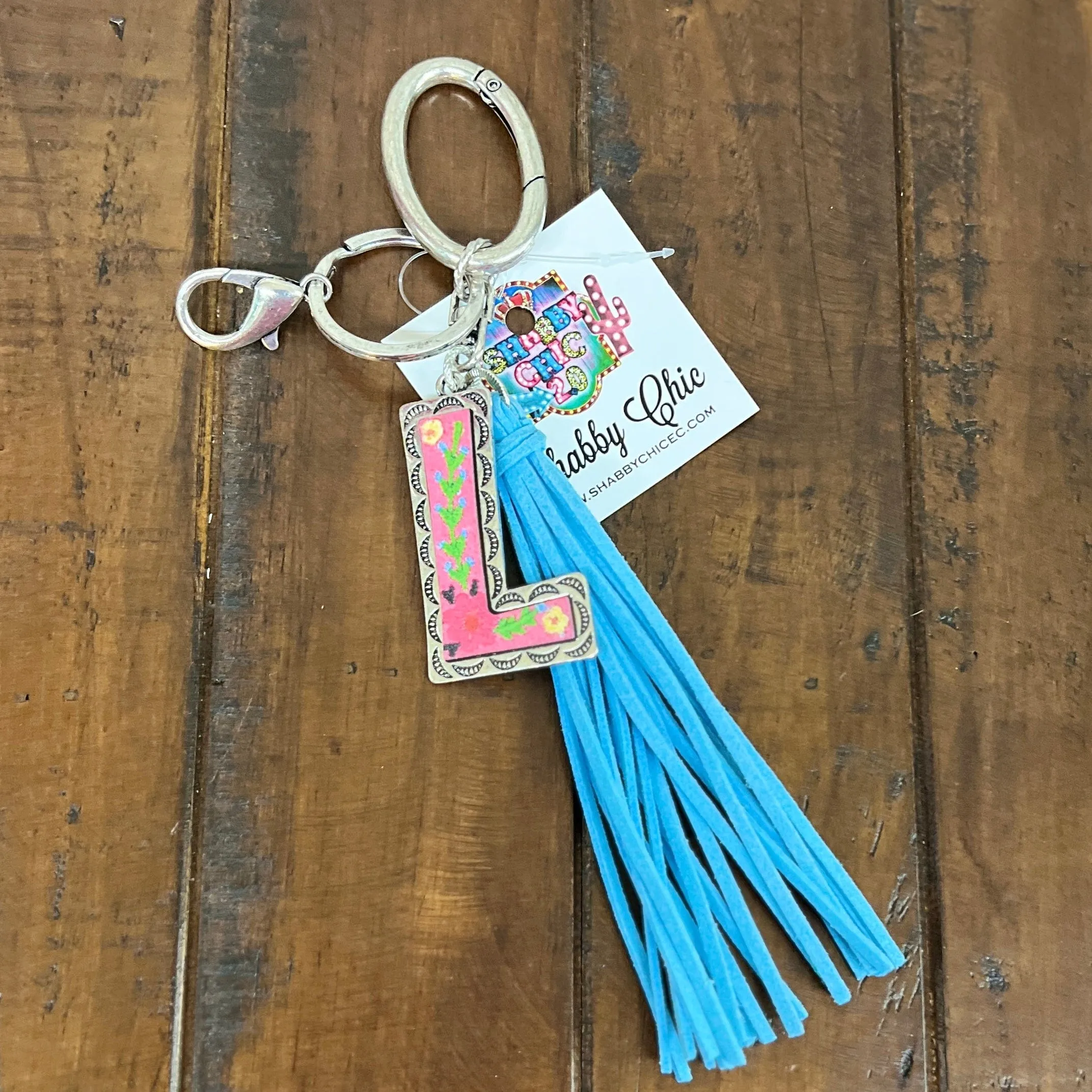 Colorful Initial Key Ring