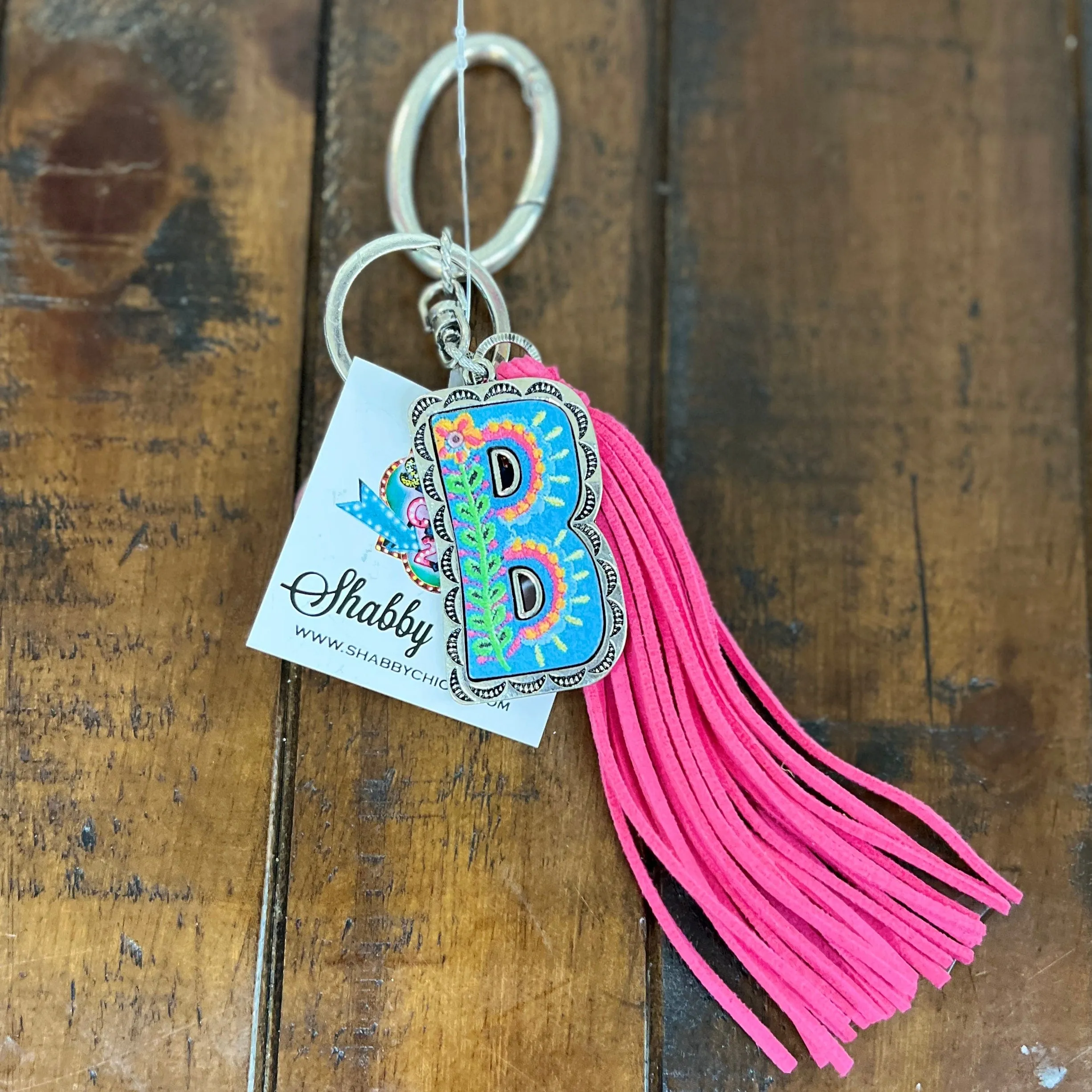 Colorful Initial Key Ring