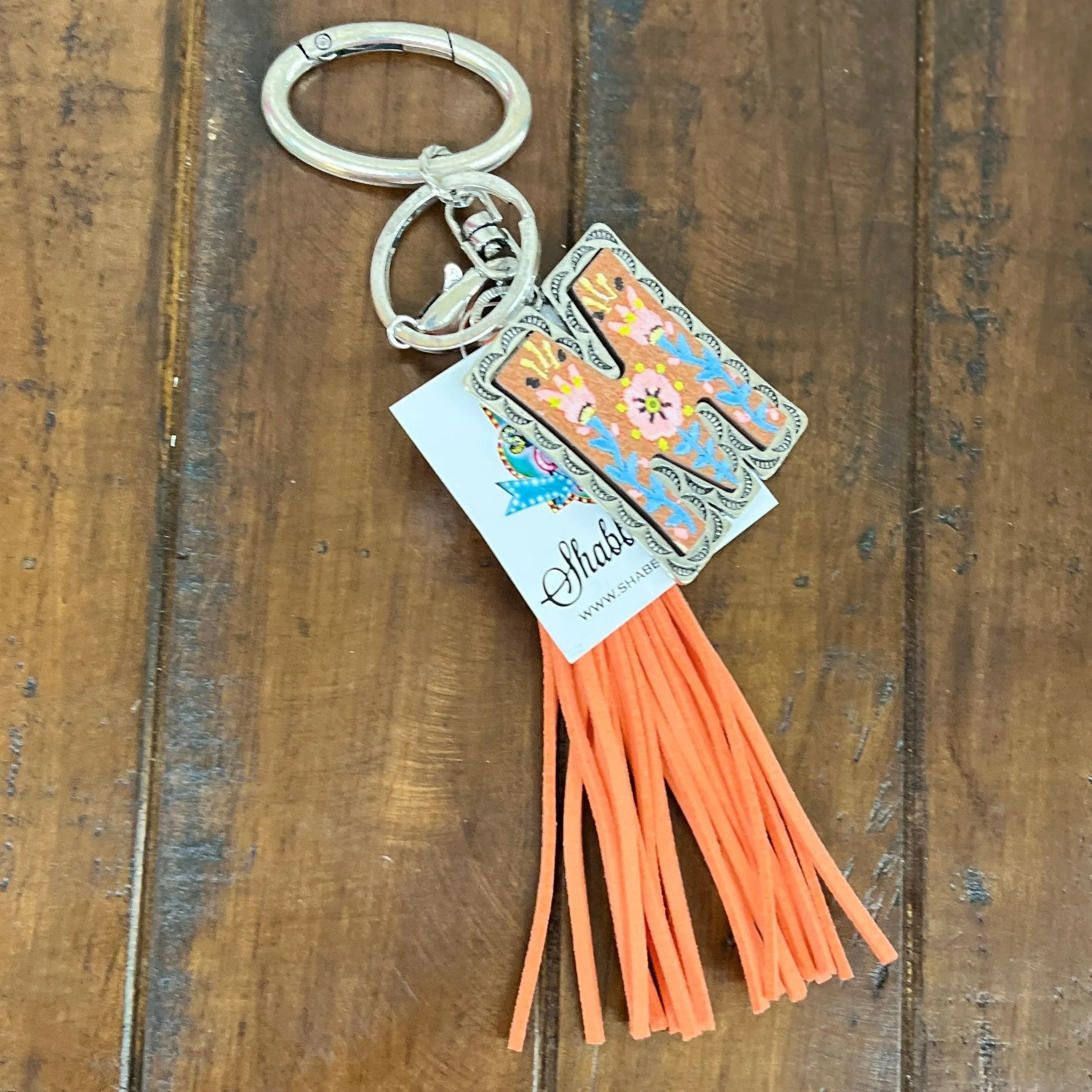Colorful Initial Key Ring