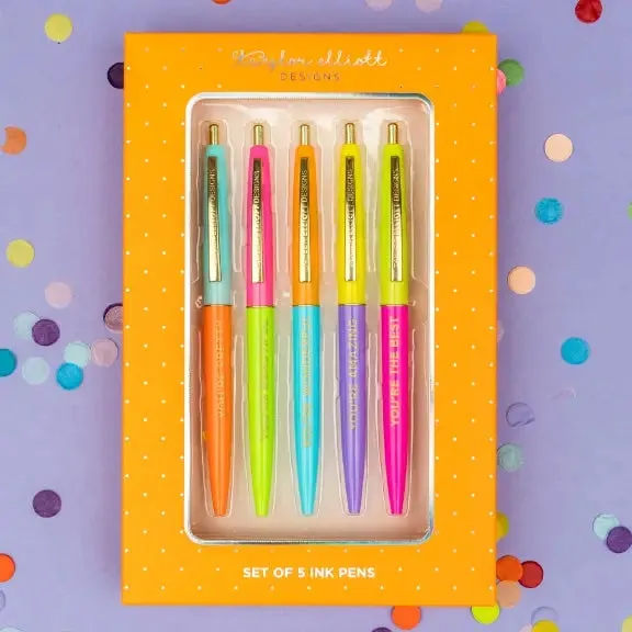 Colorful Ink Pen - 5 pack