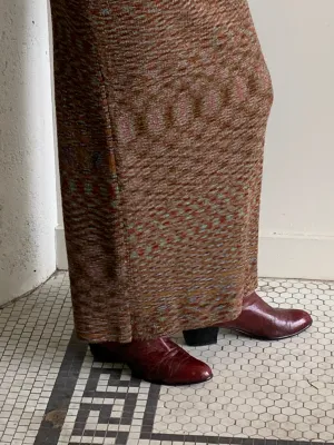 Colorful knit maxi skirt