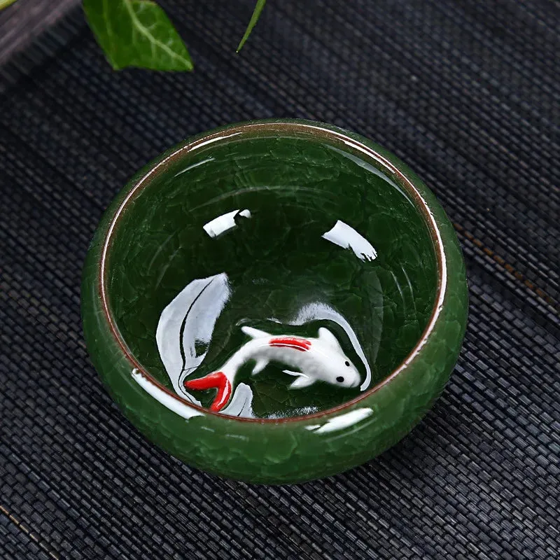 Colorful Koi Tea Set
