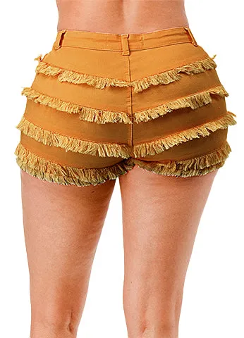 COLORFUL LAYER FRINGE  SHORT(MMB4005) <Bundle>