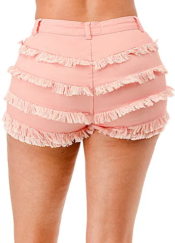 COLORFUL LAYER FRINGE  SHORT(MMB4005) <Bundle>