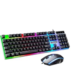 Colorful LED Lights Wired Keyboard