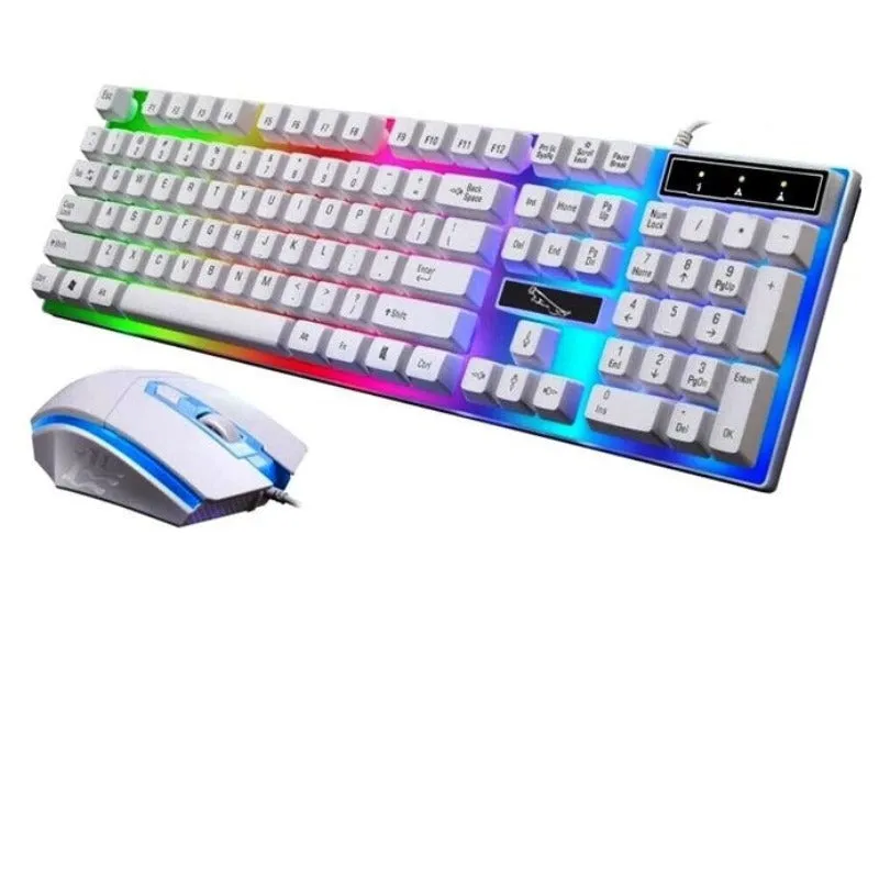 Colorful LED Lights Wired Keyboard
