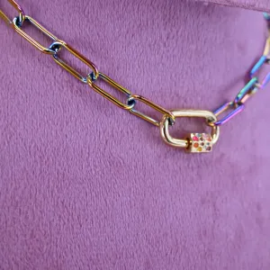 COLORFUL LINK NECKLACE