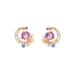 Colorful Moon Earrings