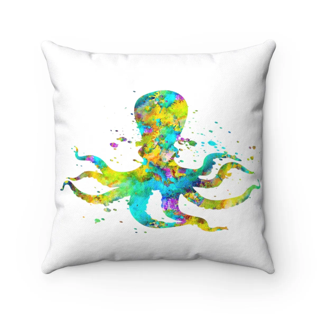 Colorful Octupus Square Pillow