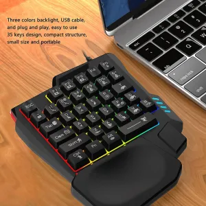 Colorful One-handed Gaming Keyboard