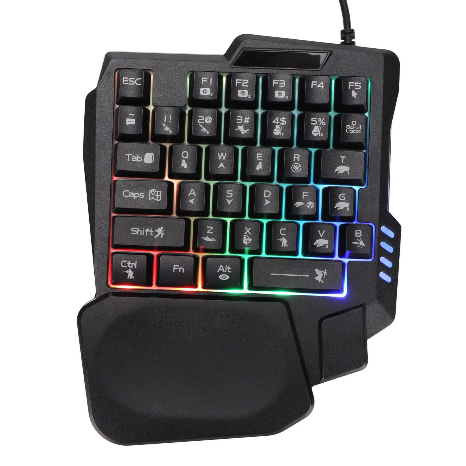 Colorful One-handed Gaming Keyboard